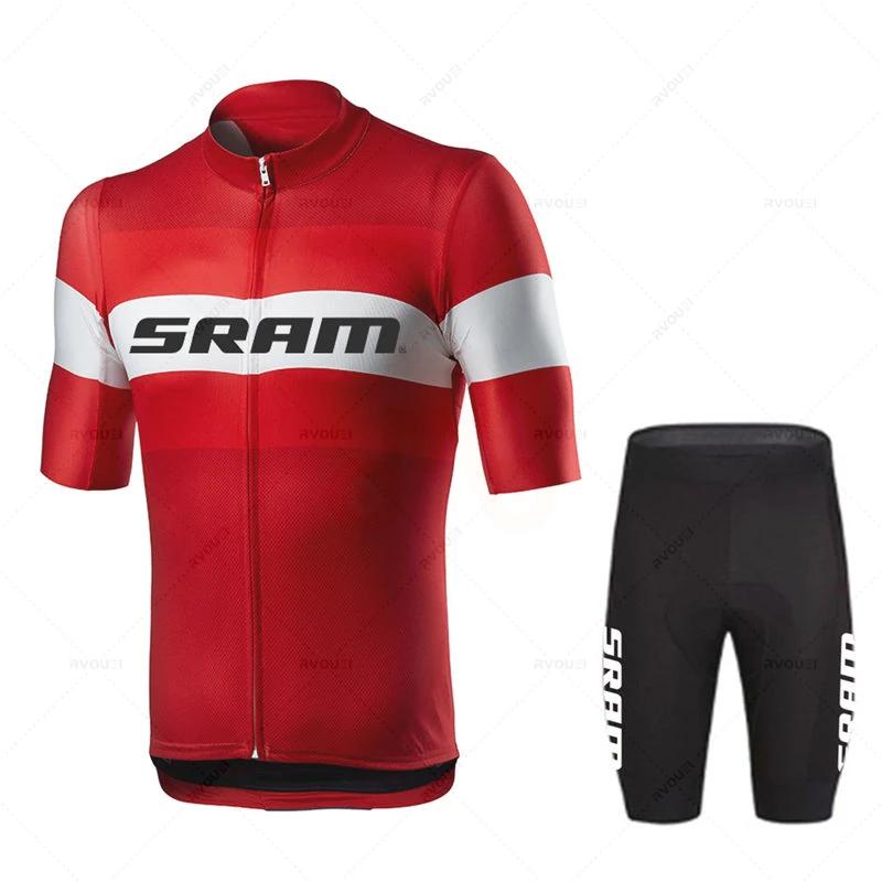 Sram Pro Cycling Clothing for Men, Road Bike Wear, Racing Clothes, Quick Dry, Bicycle Jersey Set, New