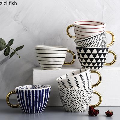 330ml Ceramiczny Kubek z Uchwytem Filiżanka do Kawy Filiżanka do Popołudniowej Herbaty Kubki do Herbaty Mlecznej Kubek do Mleka Kubki do Kawy Naczynia do Napojów Filiżanka do Herbaty Kubki do Wody