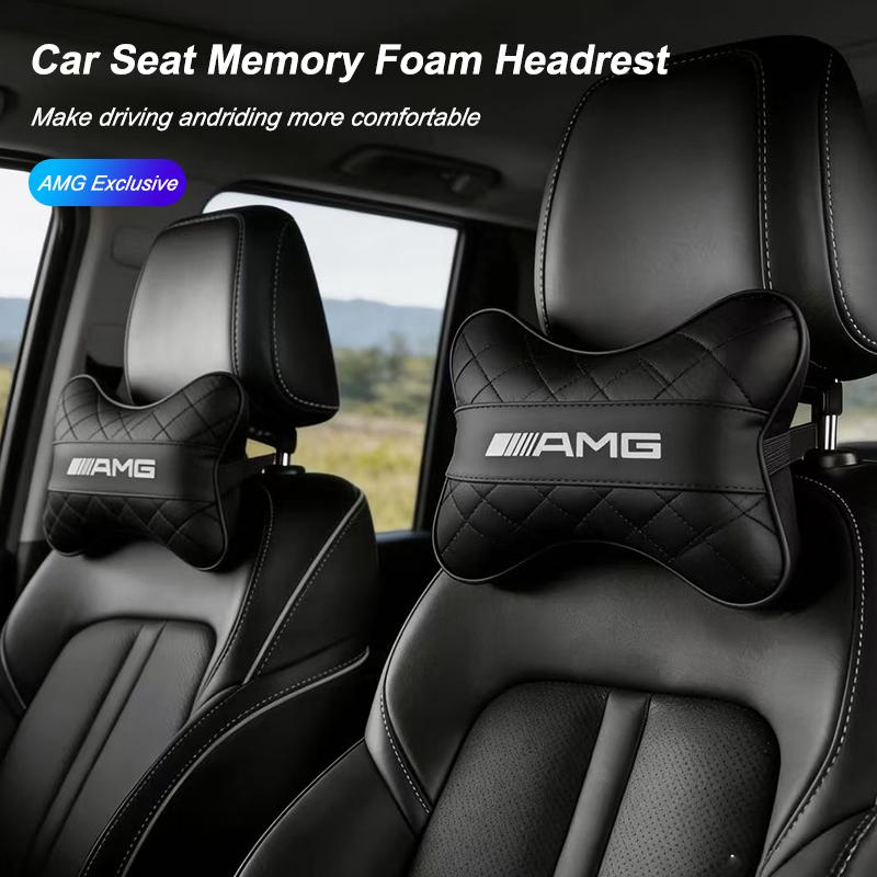 Bilbarnstol Nackstöd Andningsbar Minneskum Nackstöd För Mercedes Benz AMG W203 W205 W206 W211 W220 W212 W201 GLE GLC OR7