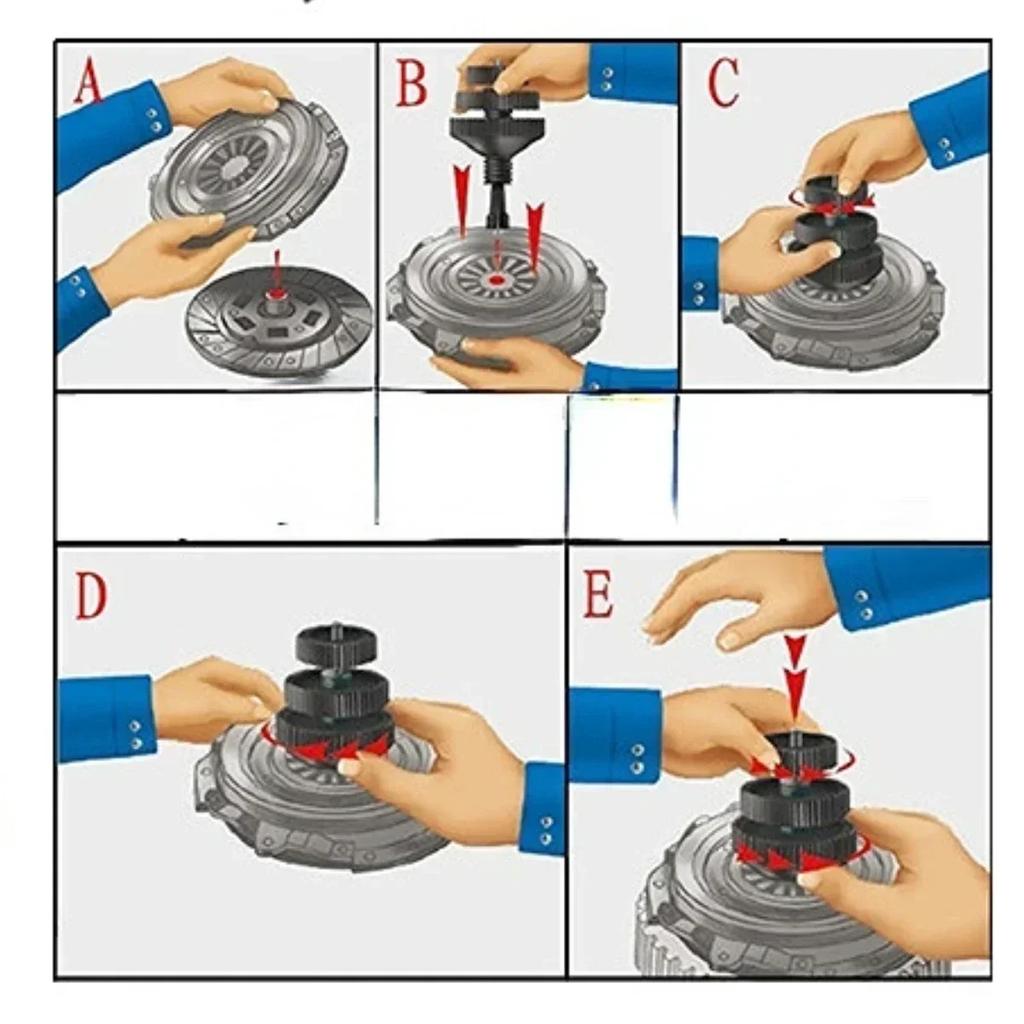 Universal-Einzelplatten-Kupplungsausrichtungssatz für PKW und Lieferwagen, Ausrichtungswerkzeug mit 3 Spannzangen, Auto-Demontagewerkzeug, Autoreparatur, Fixierung, Korrektur