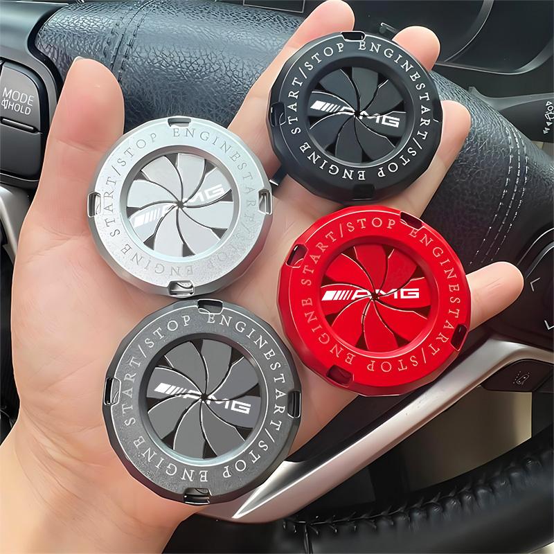 TFHM4 Car Keyless Start Cover Stickers Ignition Button Decorative Ring For Mercedes Benz AMG W223 W213 W206 W464 W247 W167 W166 W222