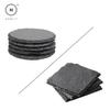 Homlly Slate Stone Drink Coasters (Set of 4pcs)