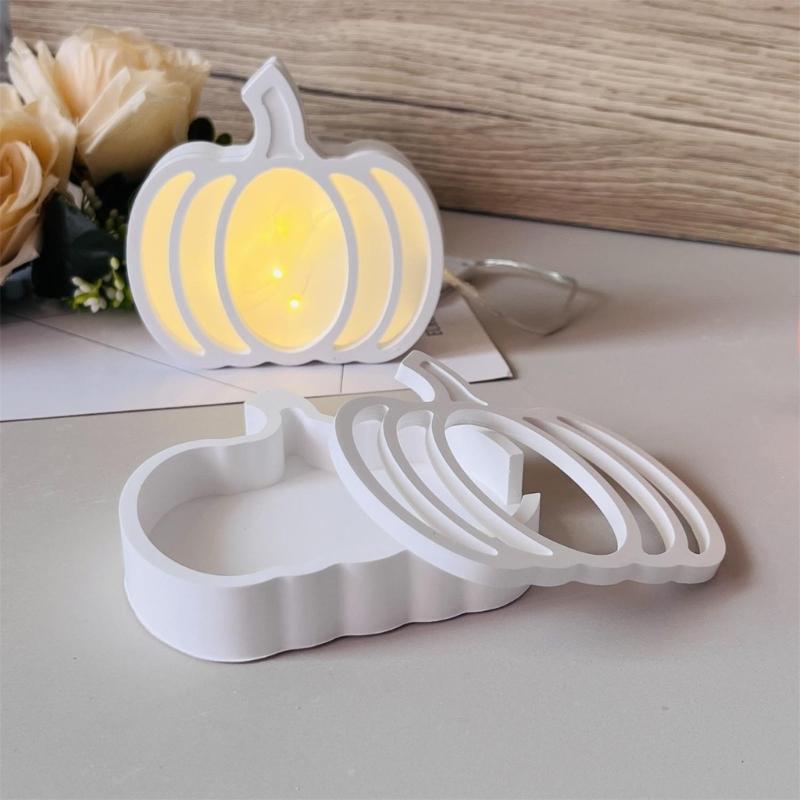 Hollowed Pumpkins Silicone Candle Mold For Making Candle Halloween Decoration Easy Demolding Silicone Mold Baking Tool