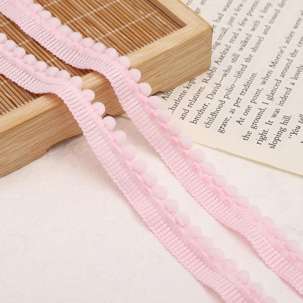 

Fashion Mini Pom Pom Fringe Ribbon Colorful DIY Sewing Lace Trim Fringe Pompoms Lace Clothes Decor