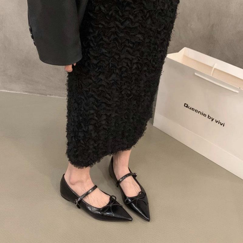 Fashion Flat Shoes for Women Spring and Autumn 2025 Pointed Silver Mary Jane Shoes Loafers Women Ladies Large Size 42 43 44