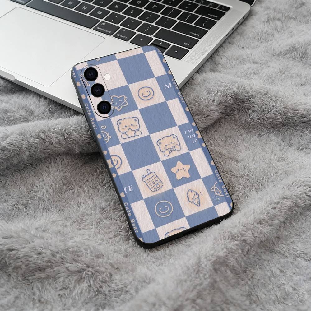 

Свежий чехол-шахматка из мягкого силикона для Samsung Galaxy A73/A71/A72/A70/A53/A52/A51 - Черный Samsung a514g