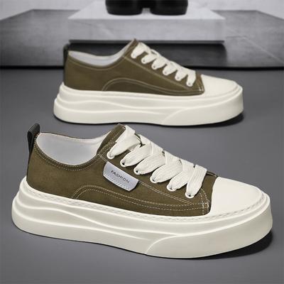 Canvas-Schuhe niedrig geschnitten Sommer atmungsaktiv dünn Plateau Sportschuh Boarding-Schuhe Mittelschüler Schwarz Streetdance-Schuhe
