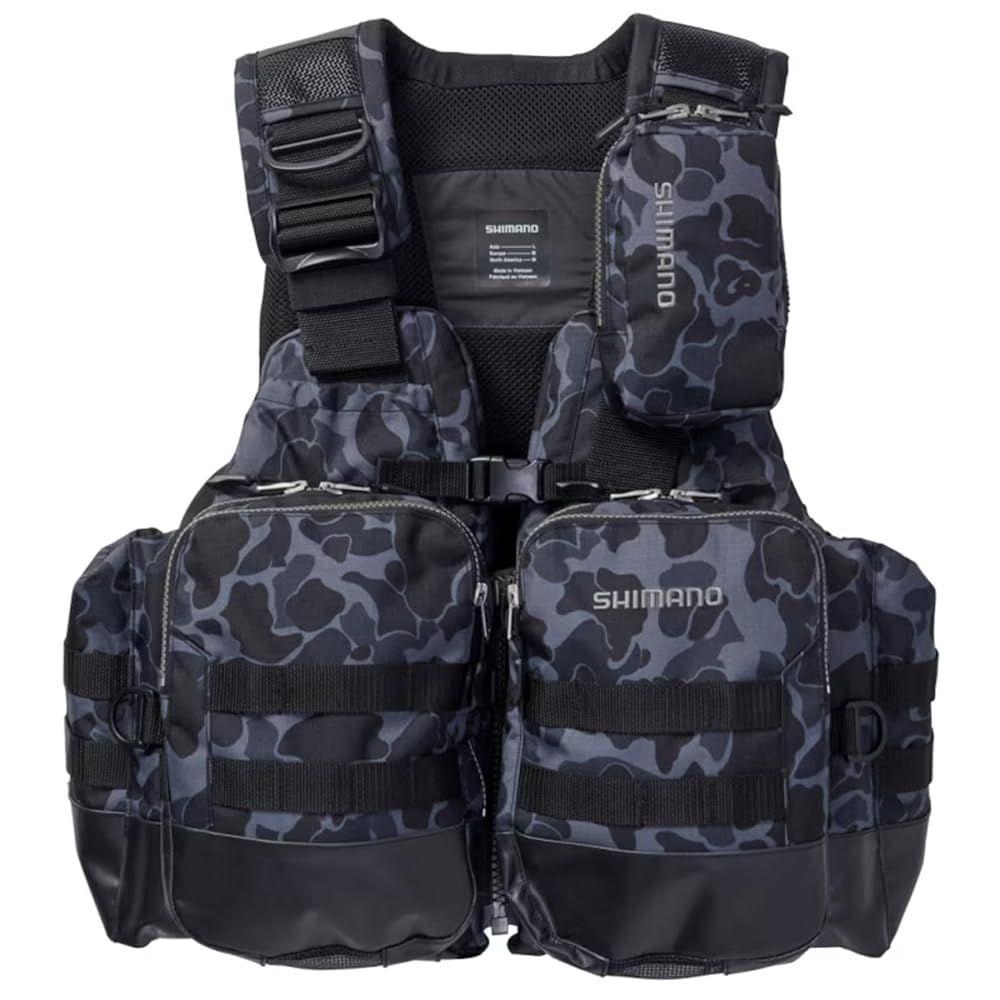 Used SHIMANO Floating Vest Act Game Vest VF-274W Black Duck Camo M