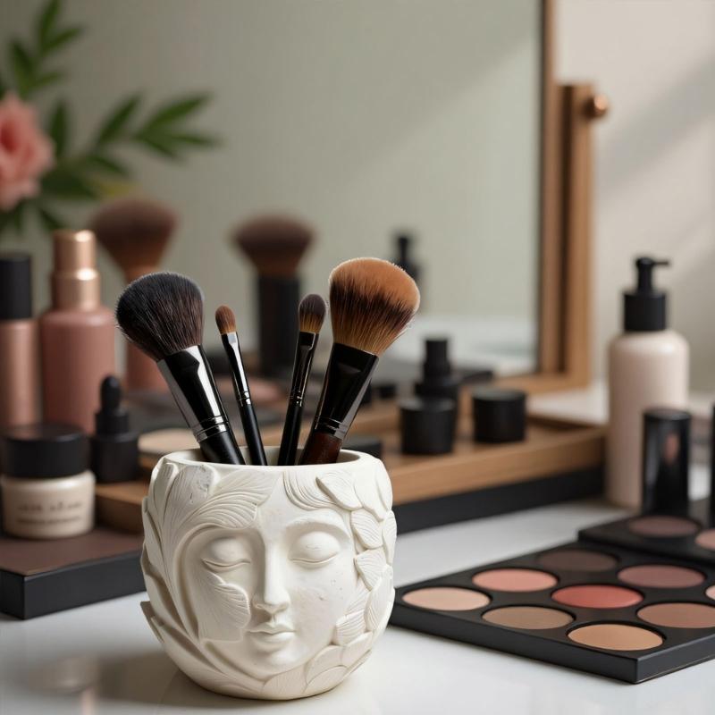 Silicone Planter Mold Double Girl Face Shape Flowerpot Molds for Resin Cement Concrete Unique Plant Containers Gifts