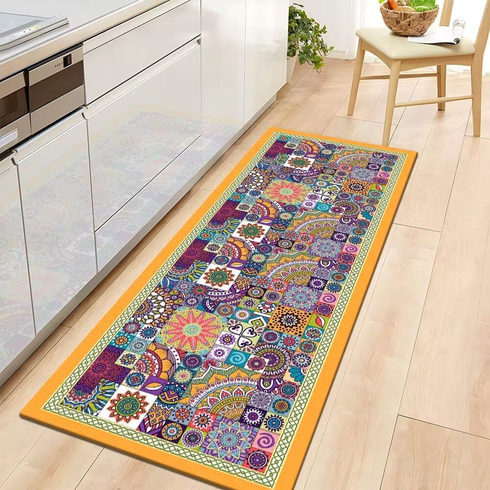 Tapis de sol de cuisine, tapis de porte d'entrée, tapis de porte d'entrée, tapis long de dessin animé, tapis d'entrée, tapis absorbant pour la maison