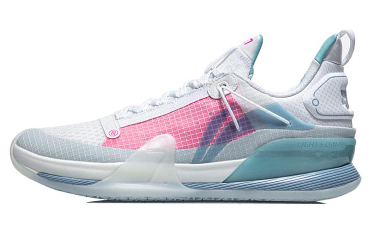 Li Ning Speed 7 Premium Basketball Shoes Men s Low Top White/Blue/Pink ABAR017-3 46