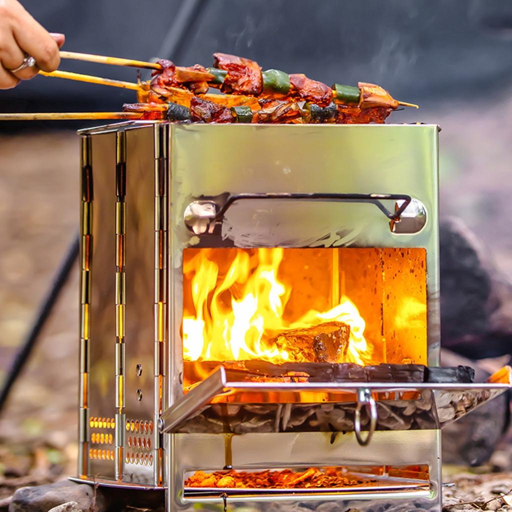 Camping Equipment Wind-proof Wood Burnings Stove Furnaces Portable Picnics Stove Camp Border Cooking Gas Burners Outdoor