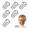 Elegant Updo Comb Set - 6pcs Black Hair Styling Tool for Women's Dresses, Kimono, Yukata, Formal Occasions (Wedding, Graduation, Coming of Age) -