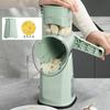 Desirable by a Professional Rotary Slicer with 5 Replacement Vegetable Stainless Steel Adjustable Multifunctional Slicer Set [Supervised Chef] 5-in-1