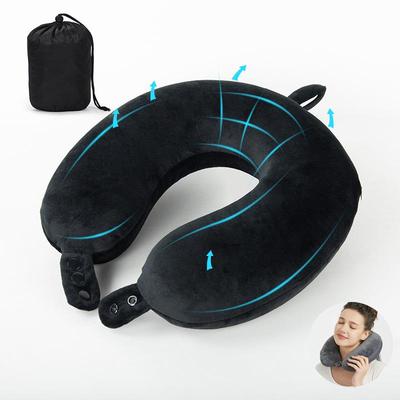 Memory Foam U-Shaped Travel Pillow - Portable Neck Support for Office, Nap, or Airplane Use, Slow Rebound Pillow with Logo.