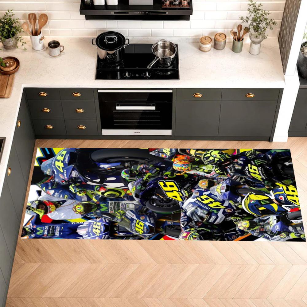 Doctor Valentino Rossi Kitchen Floor Mat Long Strip Mat Antislip Machine Washable Suitable For Bathrooms Laundries Home Decoration Carpets