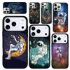Capa Case for iPhone 17 Air 16 Pro Max 15 Plus 11 13 Mini 14 12 Back Phone Cover Creative Astronaut