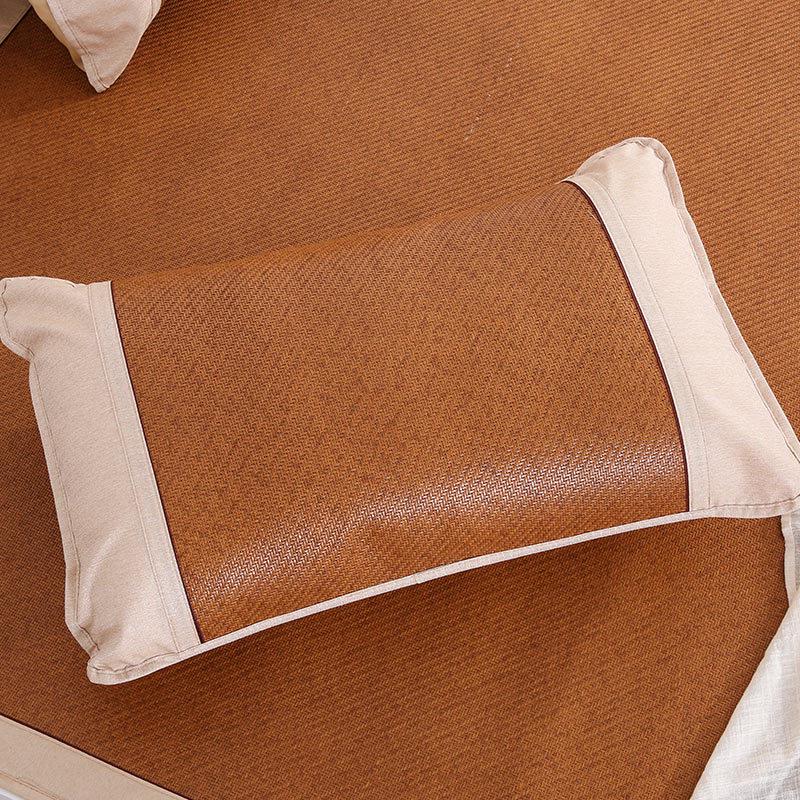 Refreshing Summer Pillowcase: Ice Silk Rattan Mat for Cool Comfort