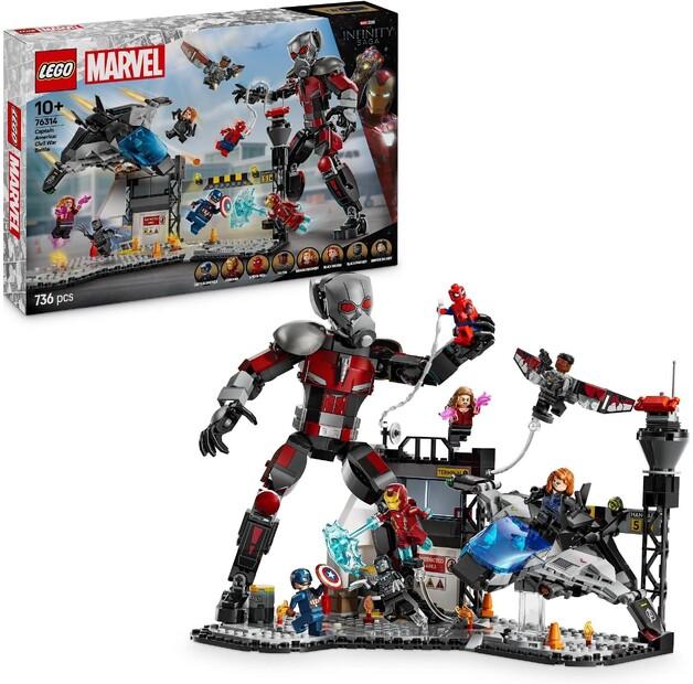 LEGO Marvel 76314 Captain America Construction Set: War of Heroes — Battle