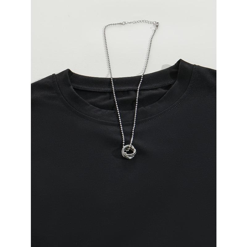 Europäische Größe Exquisites Rosenmuster Mode Lässig Kurzarm Sommer Passform Rundhals Damen-T-Shirt