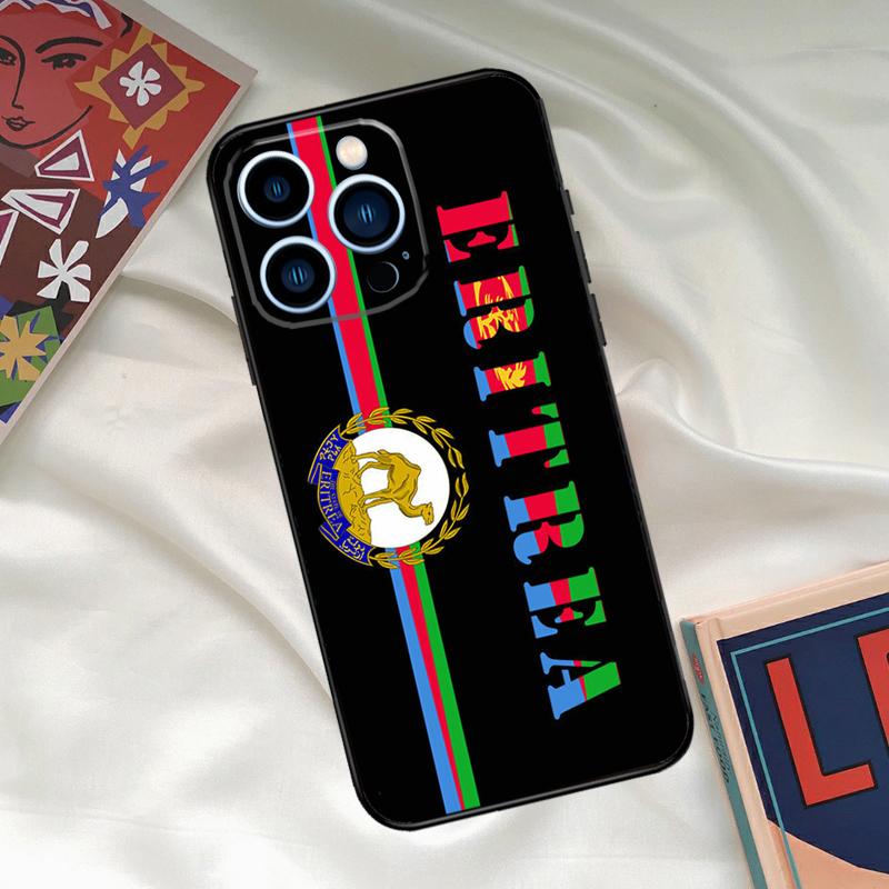 Eritrea Flag Phone Case For iPhone 17 16 15 13 12 11 14 Pro Max 16 Plus 12 13 Mini 16e 17 Air Funda Cover