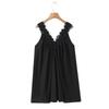 Spring 2026 Sleeveless Lace Patchwork Mini Dress - Retro V-Neck Dress