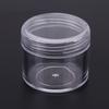 Rectangle Clear Plastic Jewelry Beads Storage Box W 12 Round Bottle Container Tiny Jars (15g)