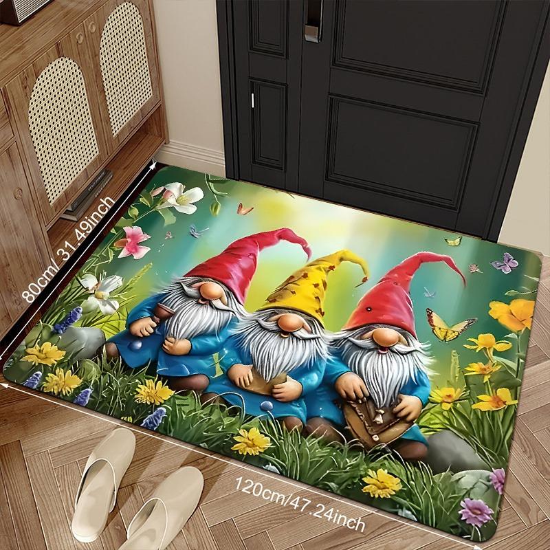1PC Dwarf Pattern Door Mats Kitchen Rugs Non-Slip Pop Arts Design Living Room Rugs Bath Mat Carpet for Home Sink Laundry Decor
