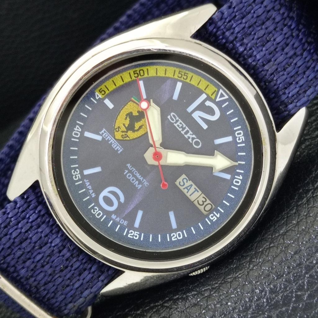

SEIKO VINTAGE AUTOMATIC 7009A JAPAN MENS FERRARI DIAL WATCH a700504-5 R203-a700504