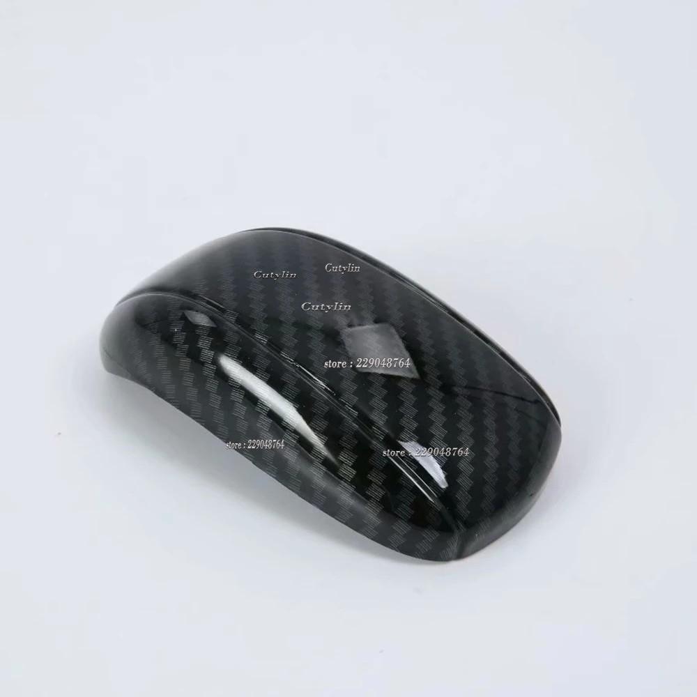 For Mitsubishi Eclipse Cross 2017- ABS Carbon Fiber Car Gear Shift Knob Gear Head Cover Trim Sticker Accessories