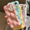 Luxury Soft Silicone Wave Fold Pattern Phone Case For iPhone 11 12 13 14 15 16 Pro Max Plus Candy Bumper Back Cases Cover