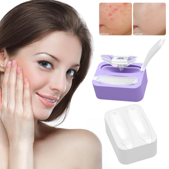 Ice Roller for Face And Eye Silicone Ice Cube Mold Reusable Ice Face Roller for Skin Care Facial Massager Tools