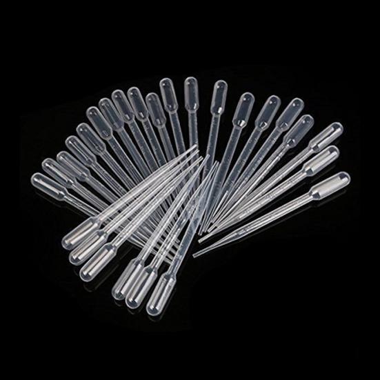 100Pcs 3ml Disposable Plastic Liquid Dropper Transfer Graduated Pipette Tool