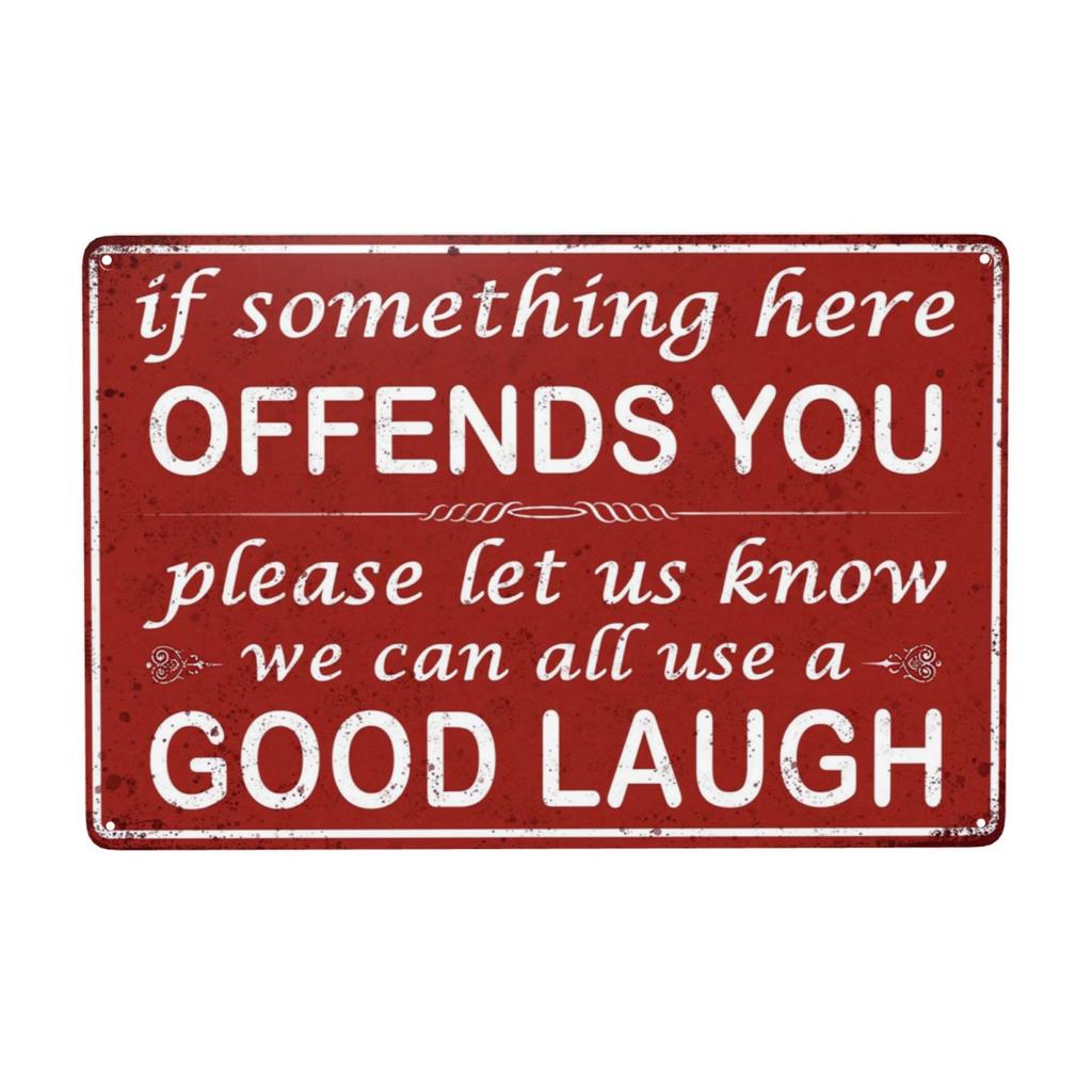 1pc Vintage Metal Sign, Relax We Are All Crazy It Isn't A Competition Metal Sign Wall Decor for Home Bar Coffee Office 12x8 Inch