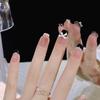 Wear Pure Manual Nail Enhancement Patch Powder Blusher Bride Nail Bow Sky Starry