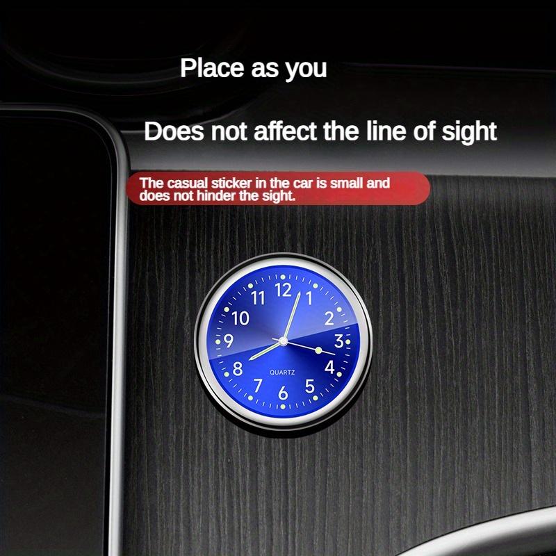 Elegant Universal Mini Quartz Car Clock: Easy Stick-On, Glow Feature for Night Visibility & Luxurious Interior Aesthetics