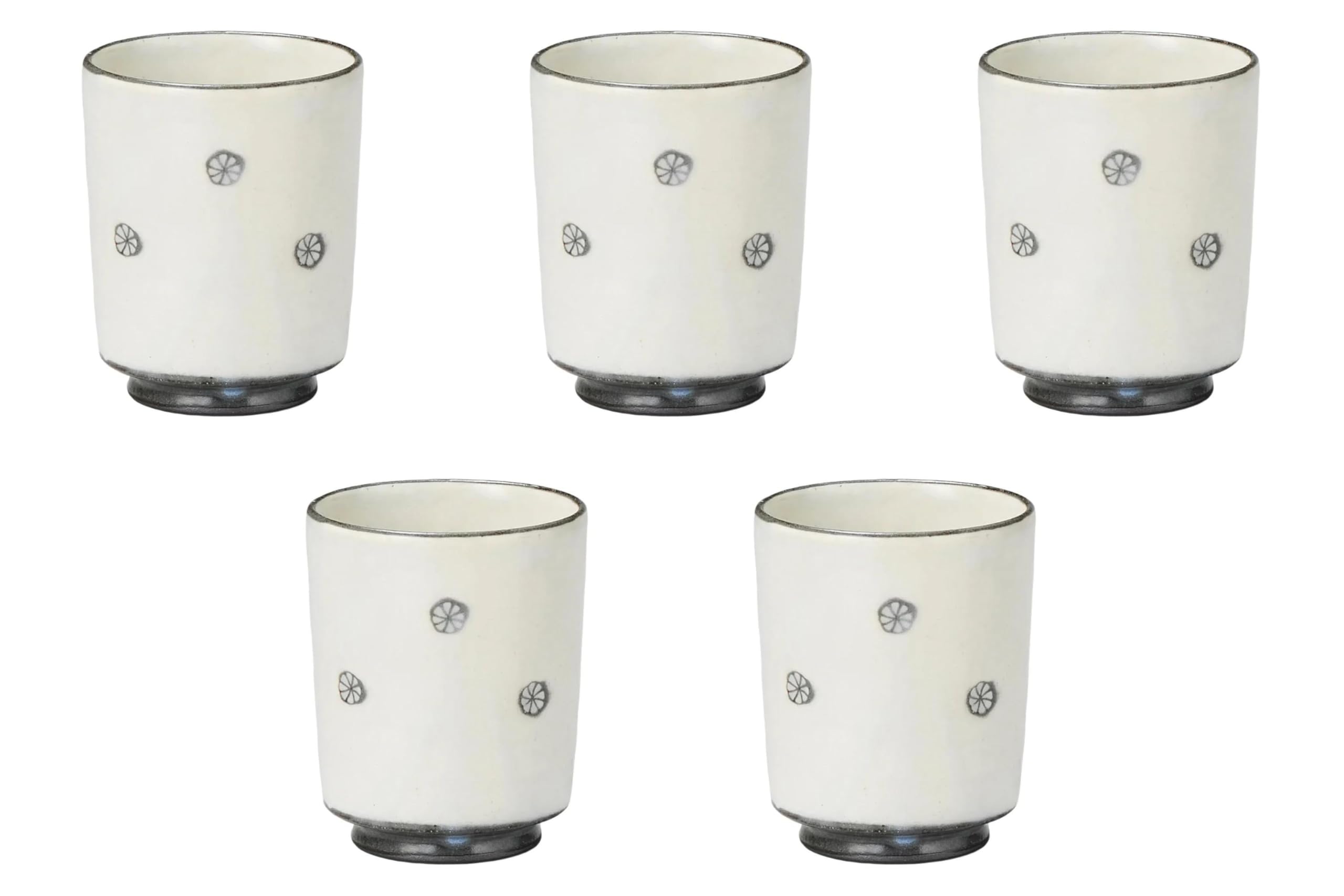 

Set of 5 Kohiki Inka Teacups Sushi Teacups Ceramic Setomonohonpo [7.5×9cm (240cc)] (Earthenware)