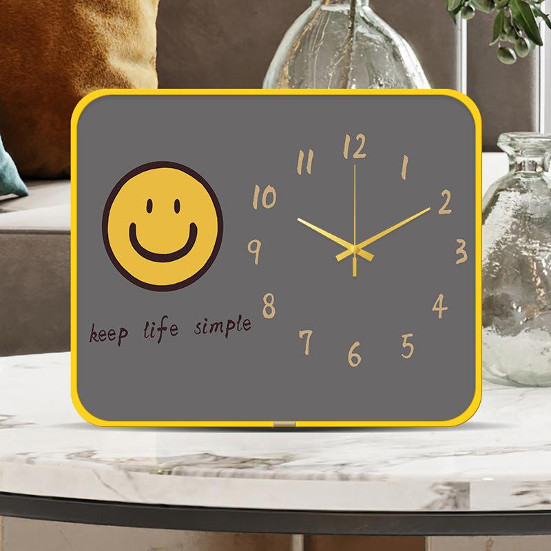 

Креативные часы Простые Современные Настольные Часы Бесшумные Хрустальные Фарфоровые Скандинавские Домашние Часы Новые Часы с Улыбкой .