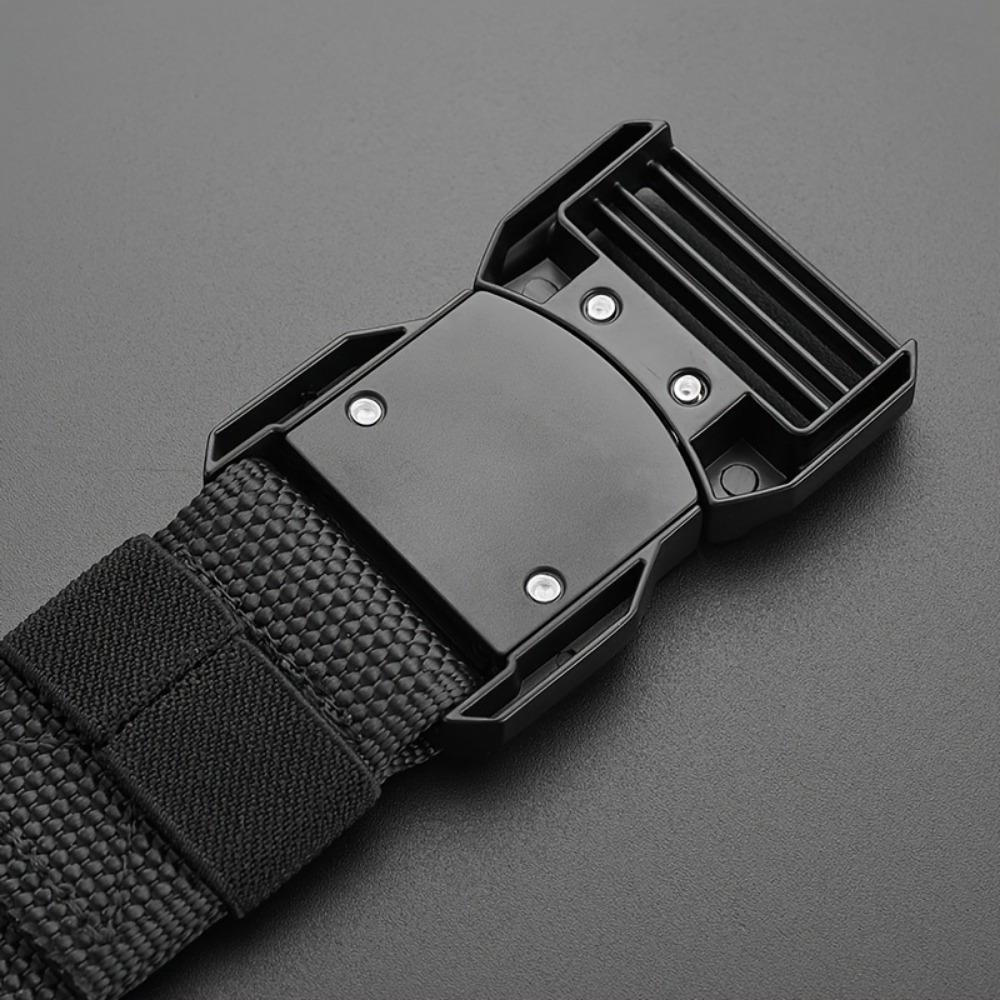 Men's Tactical Belt. Quick-release buckle for cargo, outdoor & casual wear. A great gift.