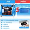 Pool Storage Bag with Mesh Pockets Above Ground Pool Storage Organizer Large Hanging Mesh Bag Attaches To Poolside and Fence