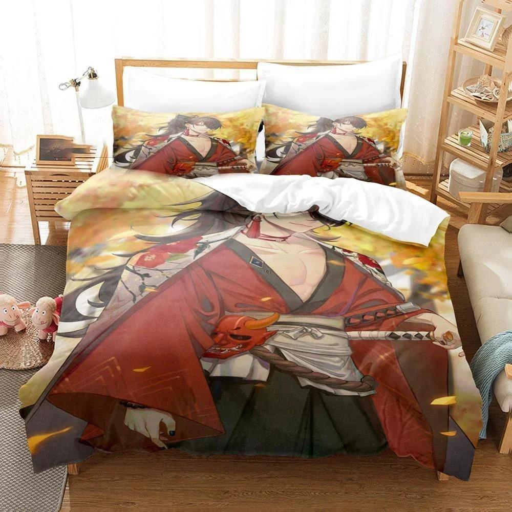 Hololive Vox Akuma Bettwäsche-Set Bettbezug Schlafzimmer Bettdeckenbezüge Einzelbett Twin King Size Steppdeckenbezug Heimtextilien