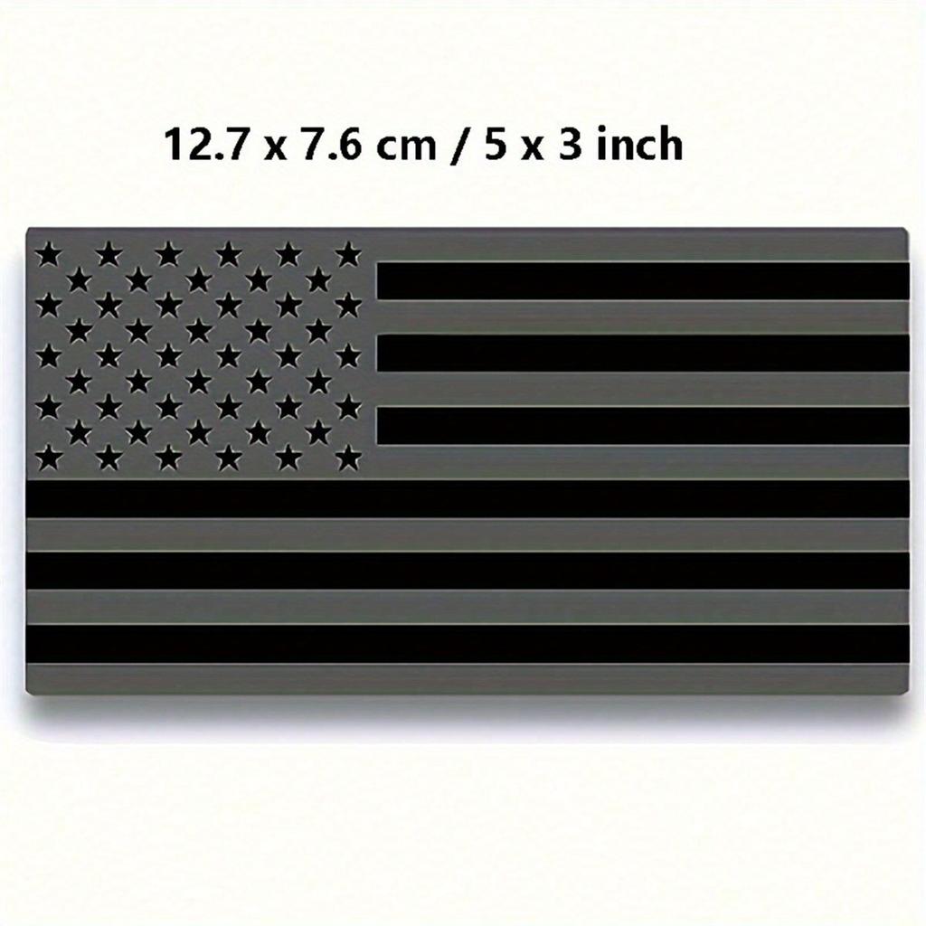 2 pièces Autocollant Décalcomanie Drapeau Américain Noir Mat pour Voiture Badge Décalcomanie Drapeau Américain 3d pour Camion 5 X 3 Découpe pour Décoration de Fenêtre de Véhicule