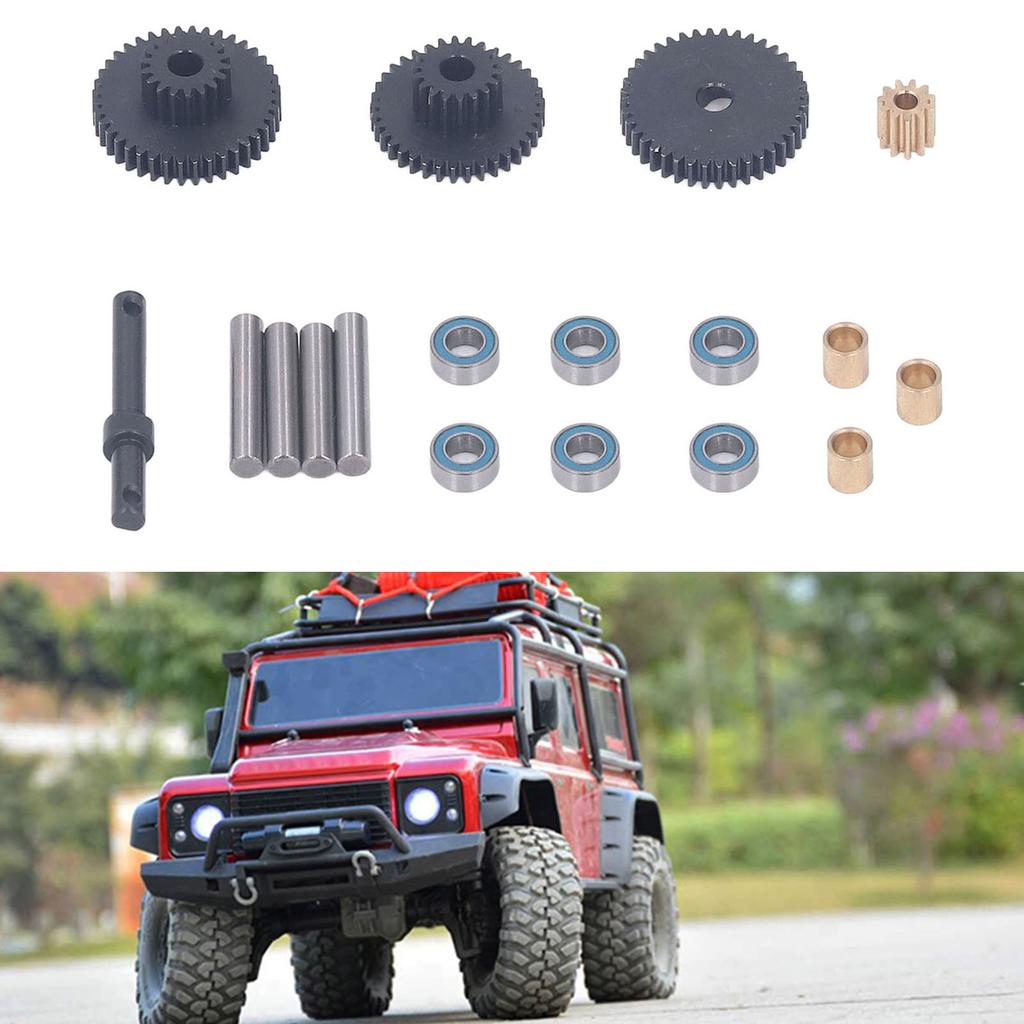 Heavy Duty Steel RC Car Transmission Gear Set with Shaft Motor Gear for Traxxas TRX4M 1/18 RC Car