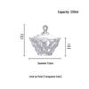 Light Luxury Crystal Glass Fruit Bowl & Storage Jar for Coffee Table