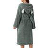Women's Fleece-Lined Pocket Earflap Robe