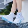Reusable waterproof TPE shoe covers unisex boot protector original washable overshoes portable anti skid white jelly shoe covers