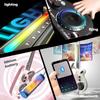 Stringless Electric Guitar Toy DJ Music Mixer with Bluetooth LED Lights Early Learning Musical Instrument Gift for Boys Girls