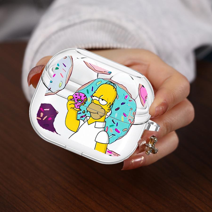 

Cute The S-simpsons Case For Samsung Galaxy Buds 2 2Pro Live 4 Pro 4Pro 3Pro 3 FE Clear Earphone Cases Cover With Hook Buds 4