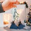 2025 New Acrylic Flat 2D White Horse Car Pendant Pendant Backpack Pendant Keychain Pendant