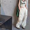 Autumn 2023 Girls' Casual Street Dance Wide-Leg Overalls with Adjustable Waist